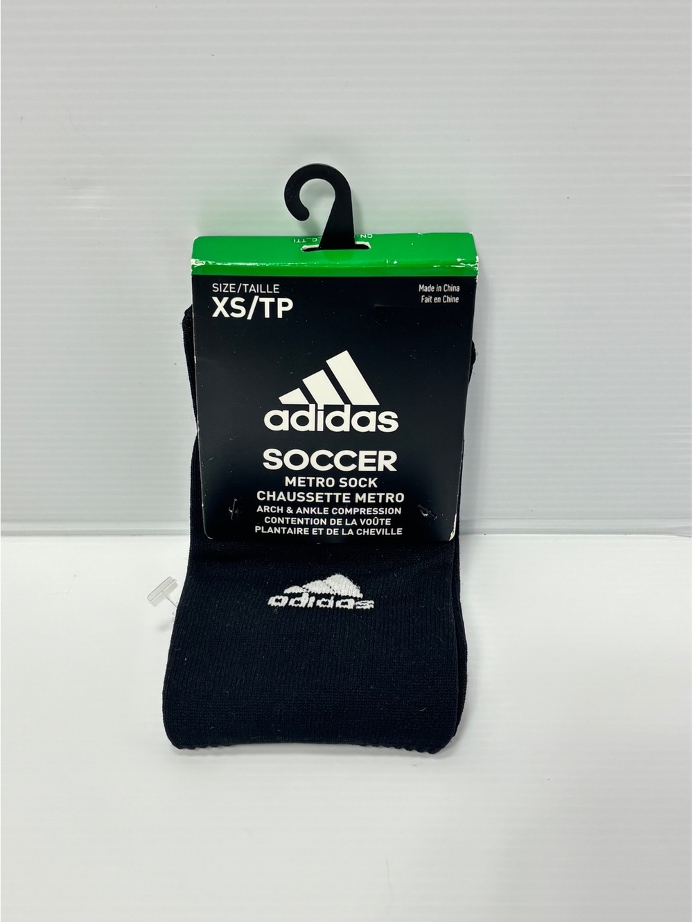 Adidas Soccer Metro Socks XS Black Arch & Ankle Compression Lightweight